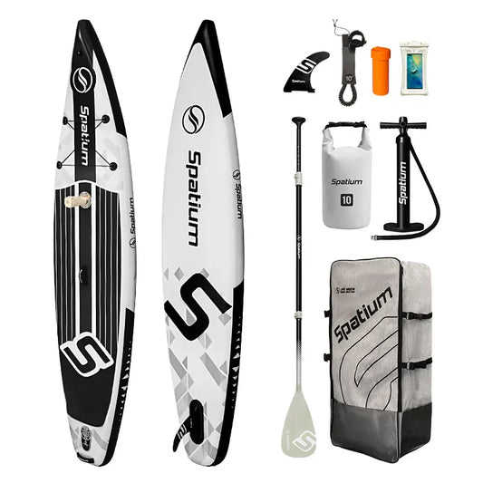 Spatium Touring Inflatable Stand Up Paddle Board With Pump And Backpack