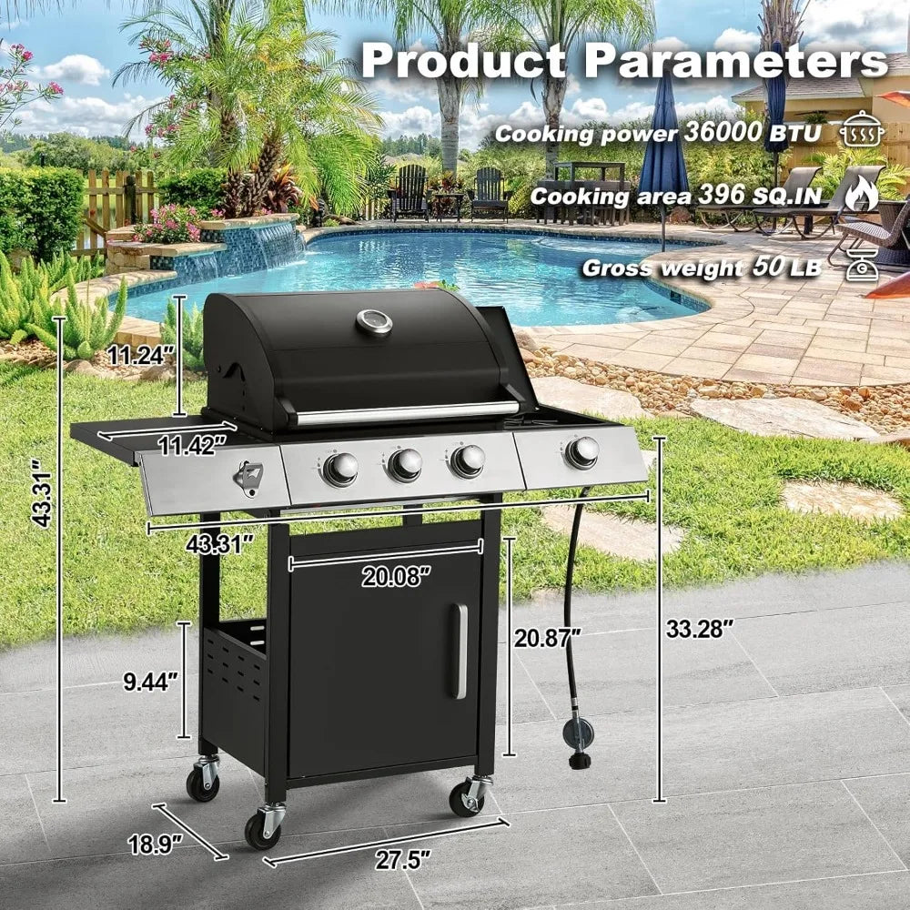 DAFIFY delivers a reliable, feature rich grilling experience with this stainless steel 36,000 BTU propane grill designed for backyard cooks like you, perfect for weekend gatherings and weeknight meals.