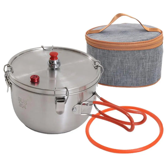 Camping Stainless Steel Pressure Cooker Pot Multi Function Stove Top