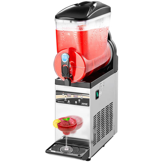 VEVOR 15L Commercial Slushy Machine Single Tank Frozen Drink Maker