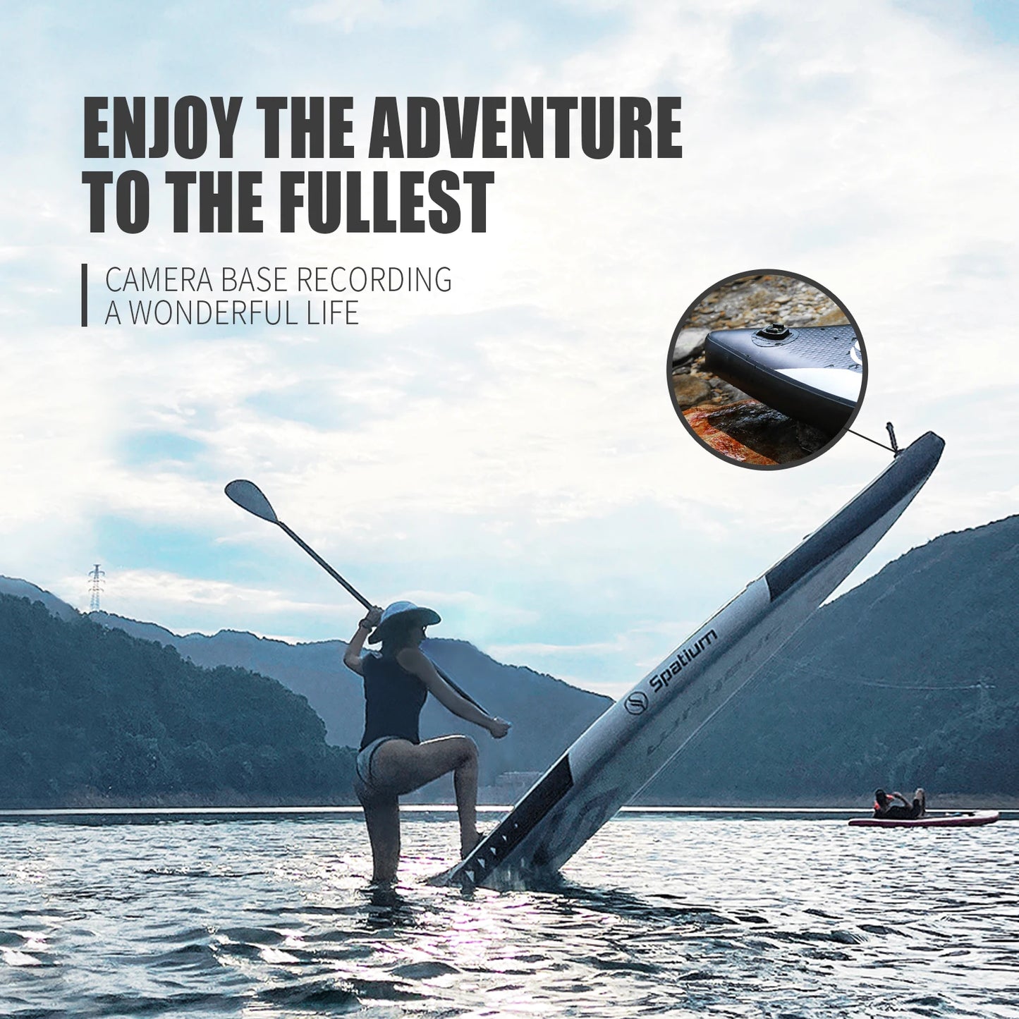 Spatium Touring Inflatable Stand Up Paddle Board With Pump And Backpack