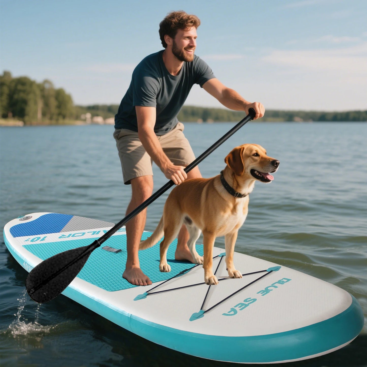 Cadalene 10ft 8in Inflatable Stand Up Paddle Board For Adult Non Slip Deck PVC