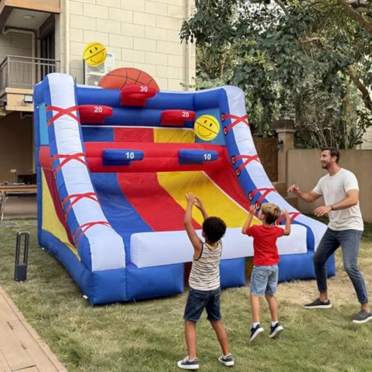 OLOEY Inflatable Ring Toss Game With Blower For Adults Durable PVC