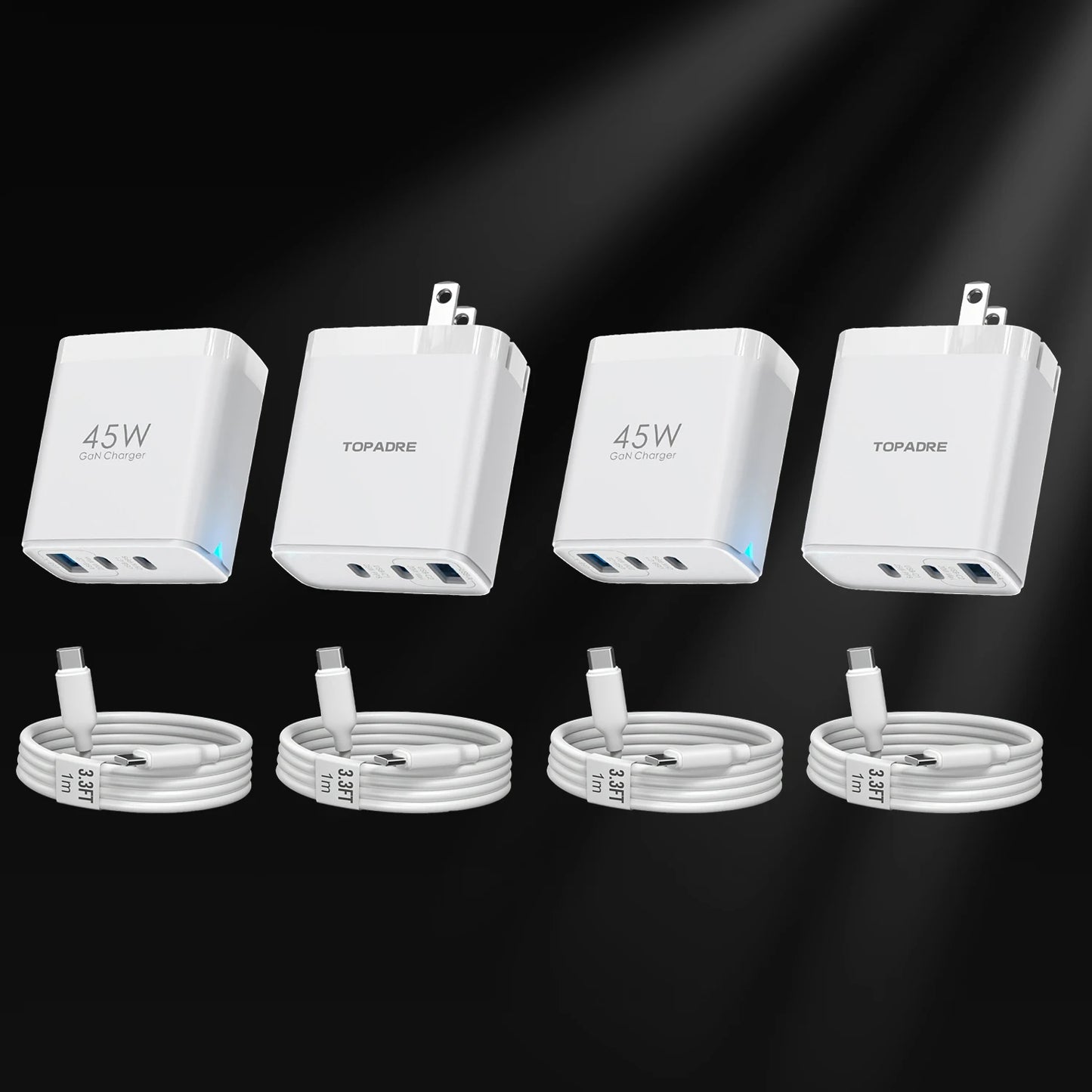 Experience faster charging for all your devices with TOPADRE 45W 3 Port USB Charger.