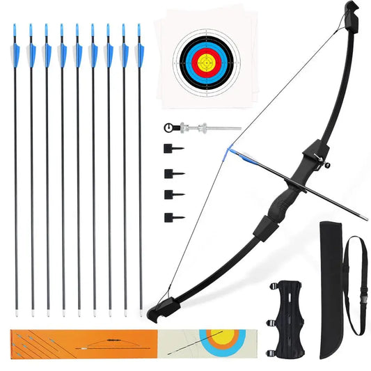 Youth Bow And Arrow Set For Kids 8 To 13 Ambidextrous Recurve Archery Gear