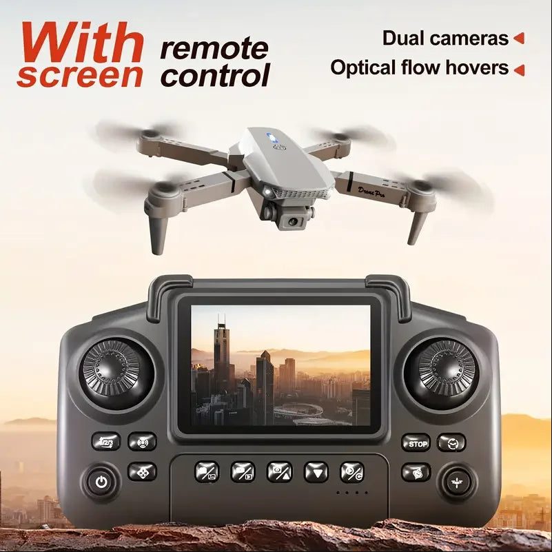 2025 E88 Drone HD Dual Camera With Screen Control One Key Takeoff WiFi App