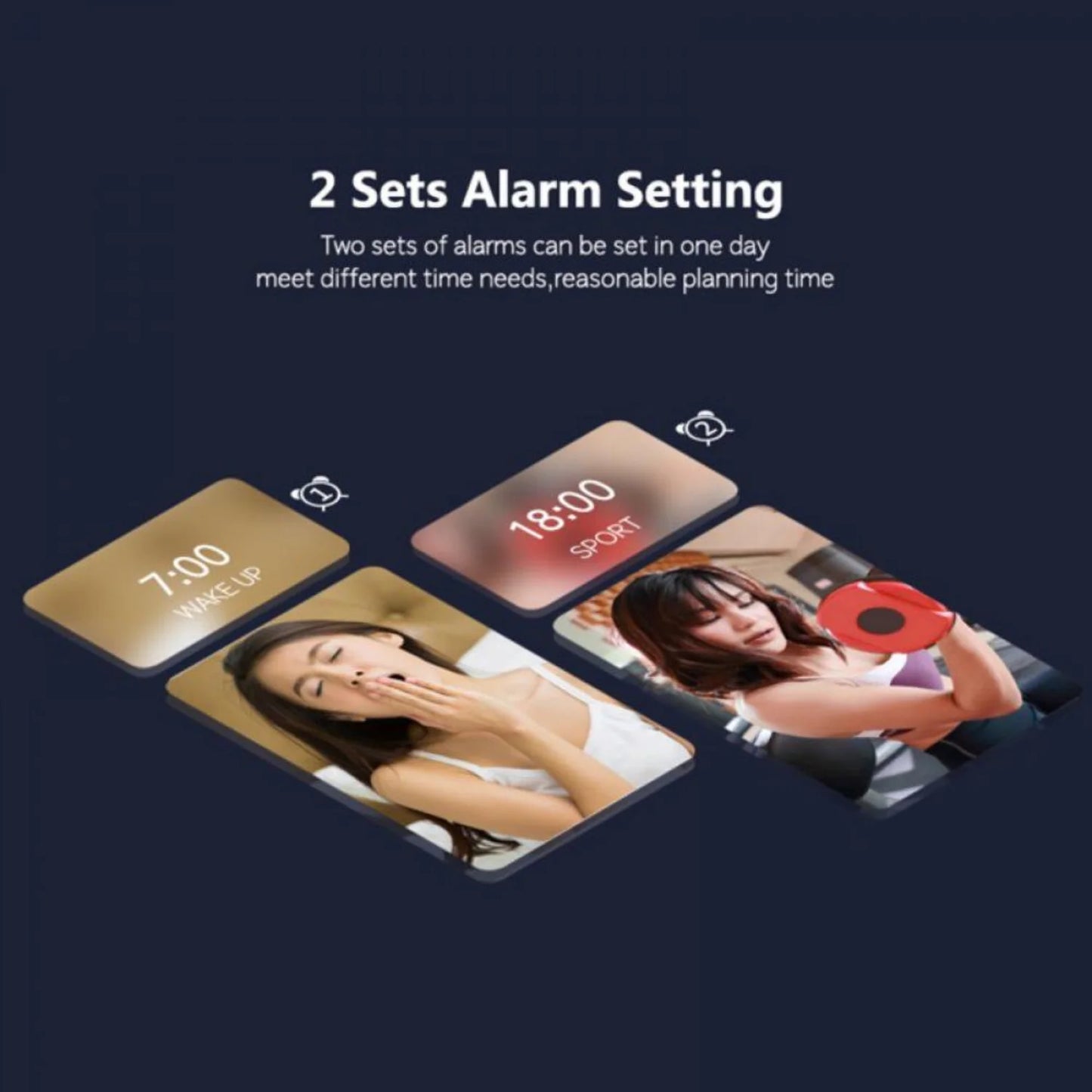 Actoyo LED Digital Alarm Clock With Snooze Date USB Charger White Display