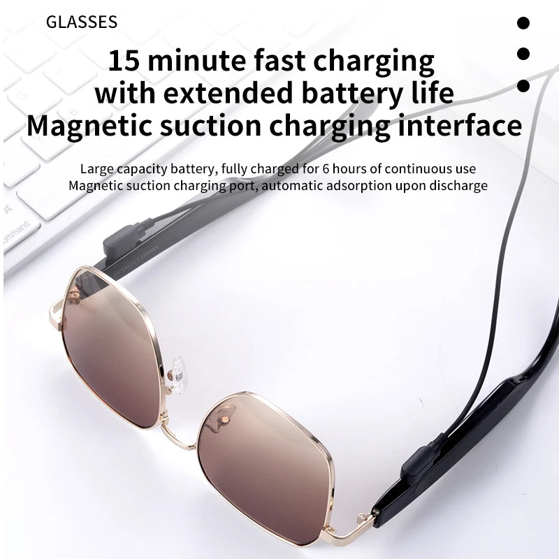 MOPINK MZ02 Smart Glasses With Bluetooth Speaker For Hands Free Calling Music