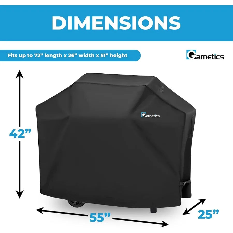 Guard your grill against sun, rain, and wind with this rugged 55 inch outdoor grill cover that keeps your BBQ ready for weekend cookouts and longer life for your investment.