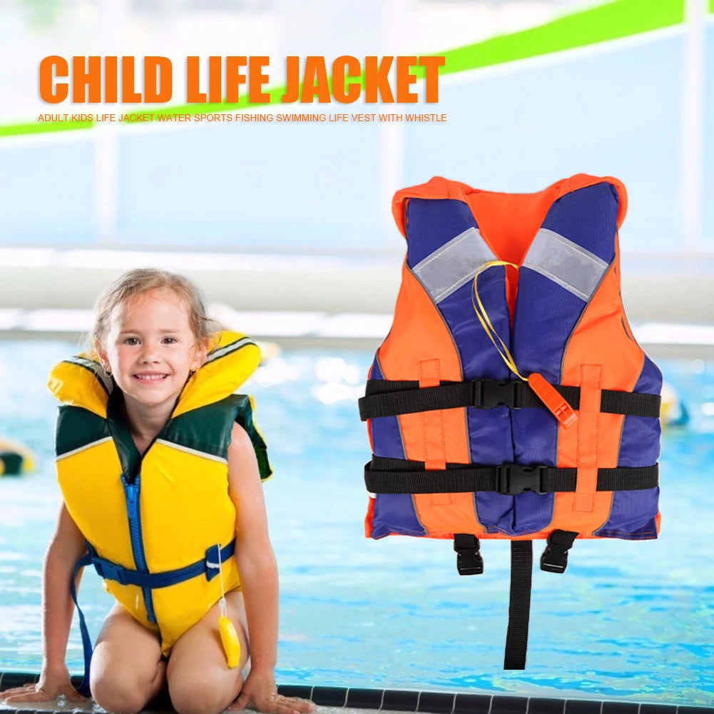 Shunmaii Kids Life Vest With Whistle For Water Sports Fishing Boating