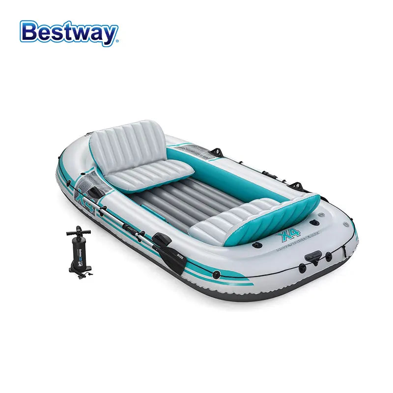 Bestway 65159 5 Person Inflatable Kayak Kit Durable PVC Boat