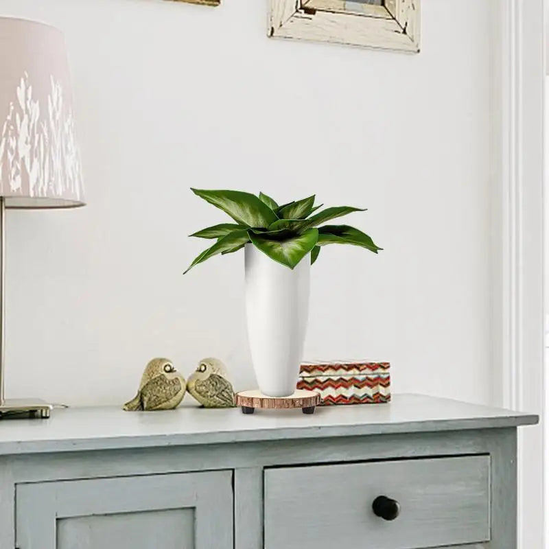 Brand None presents a durable wooden planter stand that organizes your space with style.