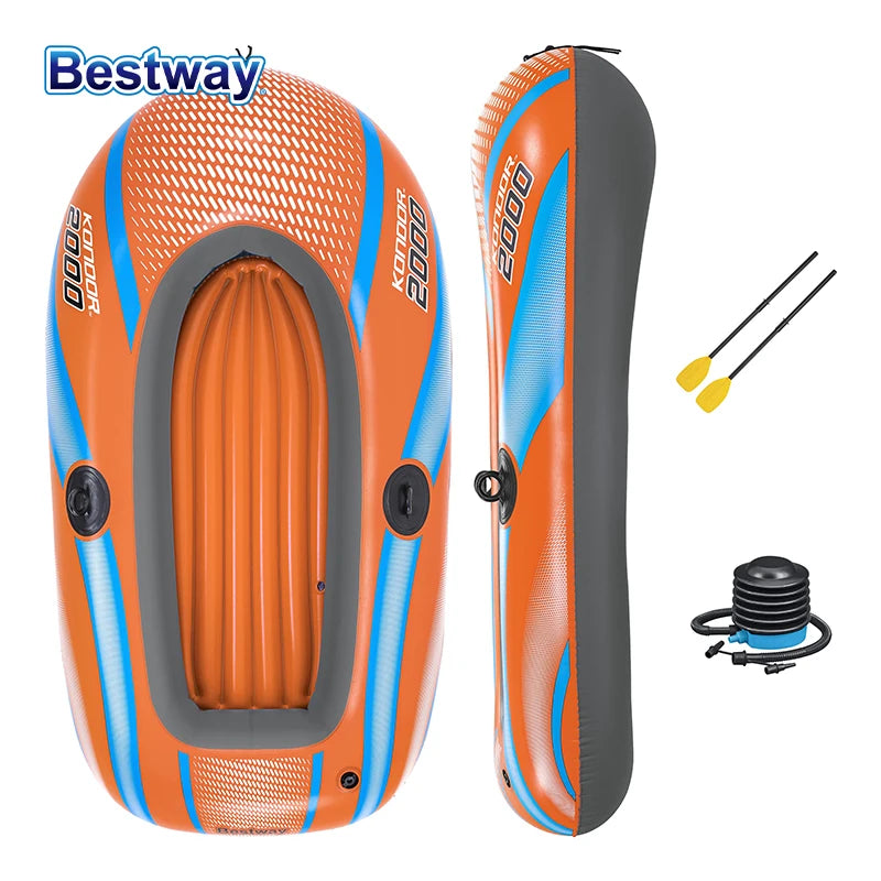 Bestway 61142 2 Person Heavy Duty Inflatable Kayak PVC Raft Boat
