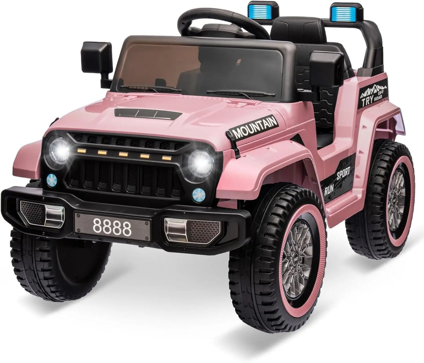 HiMISSE 12V Electric Ride On Truck for Kids Remote Control LED Lights