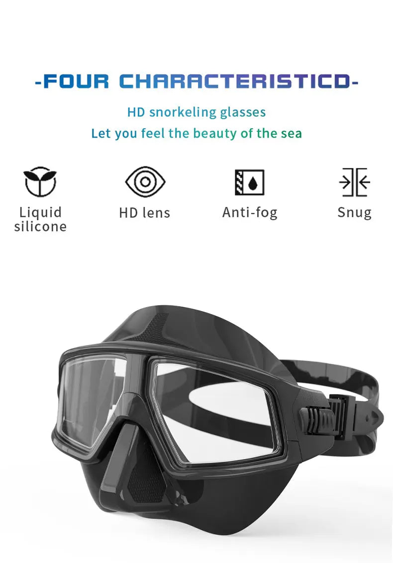 Professional Scuba Diving Mask Set With HD Anti Fog Lens UV Protection
