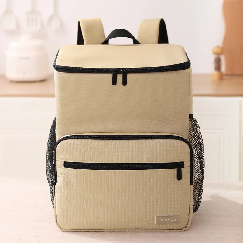 NONECN Insulated Backpack Cooler Large Capacity Outdoor Travel Bag PEVA Lined