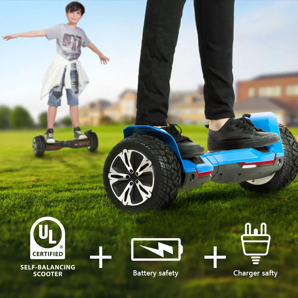 8.5 Inch All Terrain Hoverboard Bluetooth Speakers UL2272 Self Balancing Scooter