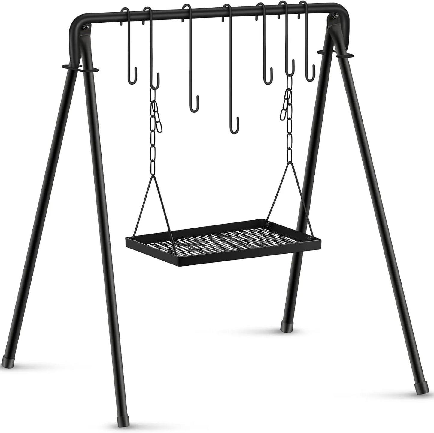 Elevate your campfire cooking with this versatile swing grill stand, designed to simplify meal prep, enhance flavor, and turn every campout into a social dinner.