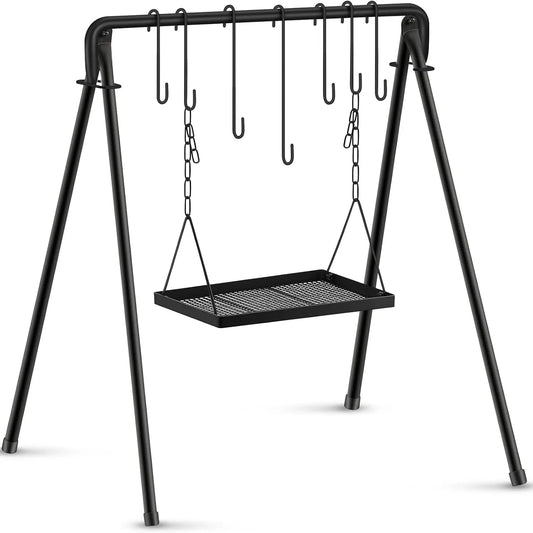 Elevate your campfire cooking with this versatile swing grill stand, designed to simplify meal prep, enhance flavor, and turn every campout into a social dinner.