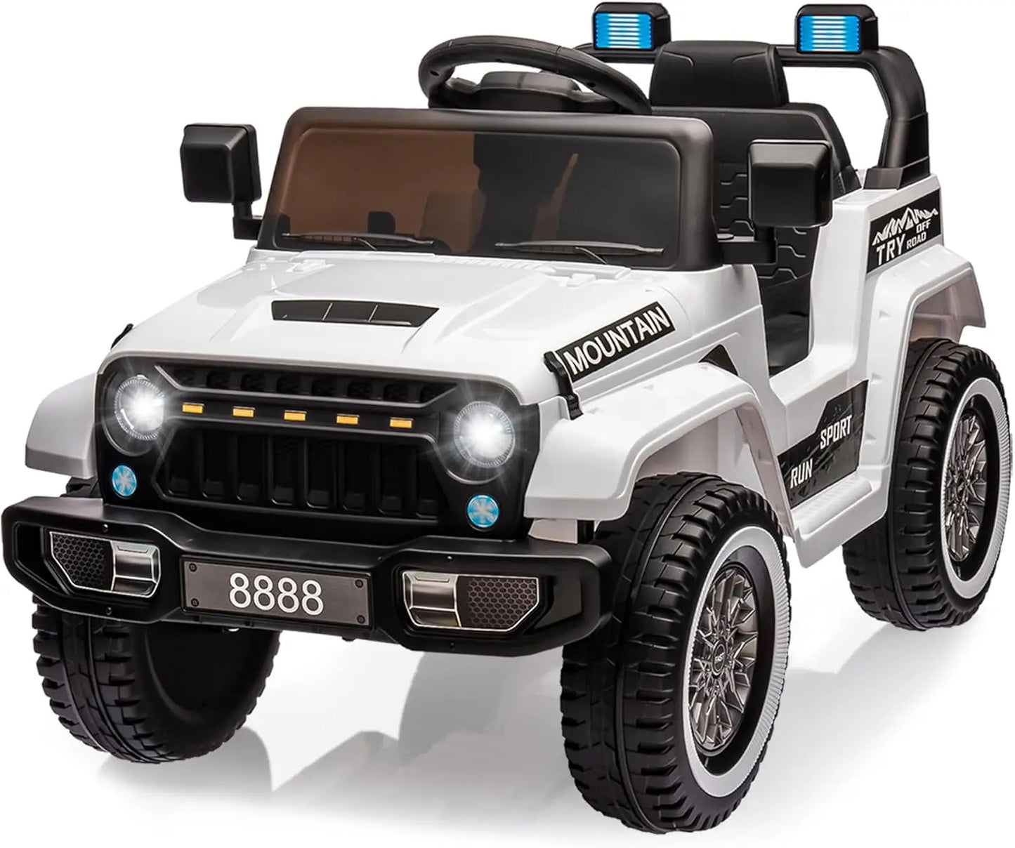 HiMISSE 12V Electric Ride On Truck for Kids Remote Control LED Lights