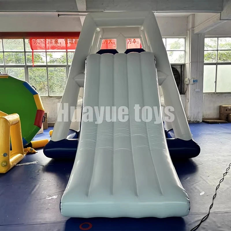 Inflatable Water Tower Climbing Slide With Spots For Water Park