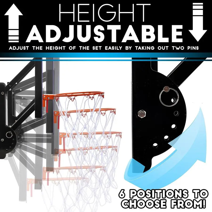 Take your game to the next level with this wall mounted basketball hoop from Franklin Play, engineered for steady rebounds and versatile indoor or outdoor use.