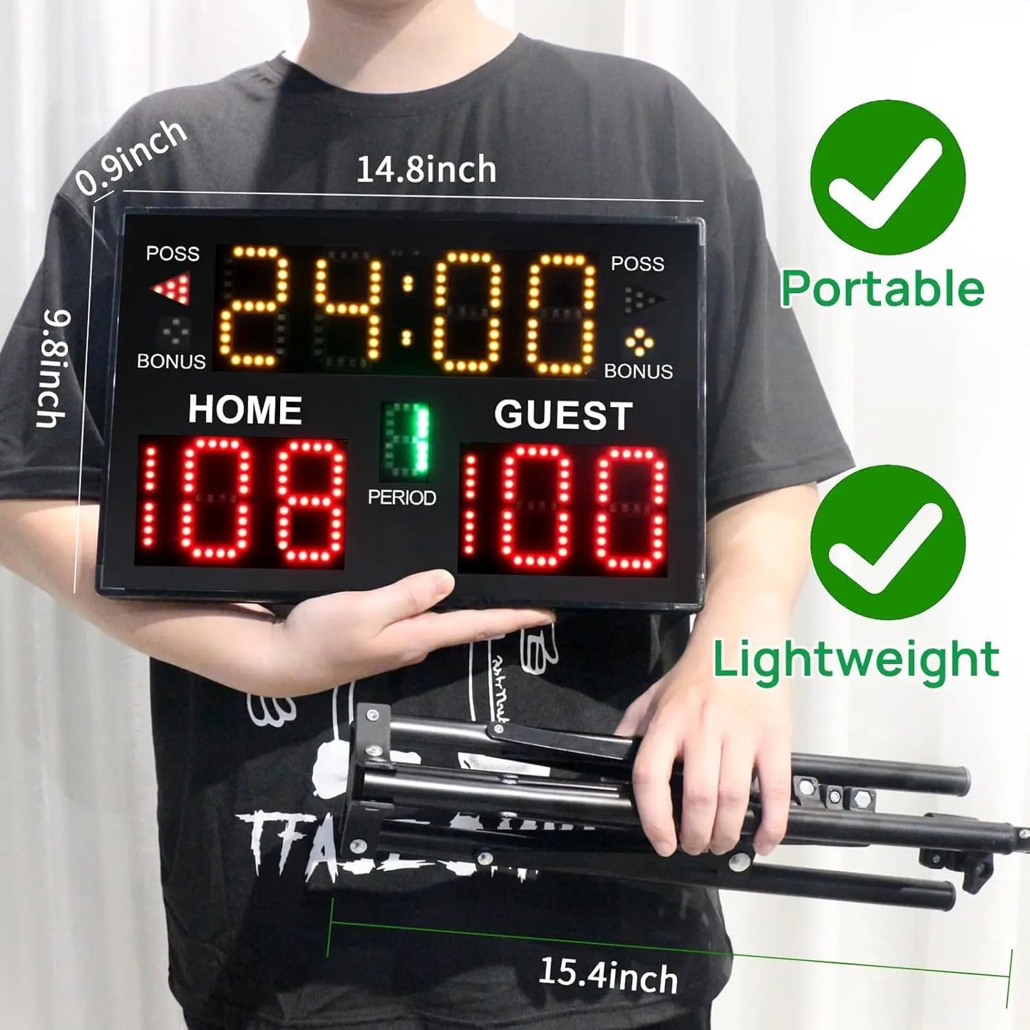 Digital Scoreboard With Timer And Remote For Baseball Tennis Ping Pong