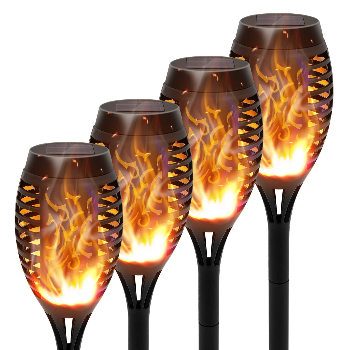 Transform your outdoor spaces with luminous, flickering solar torches that brighten evenings without any wiring or fuss.