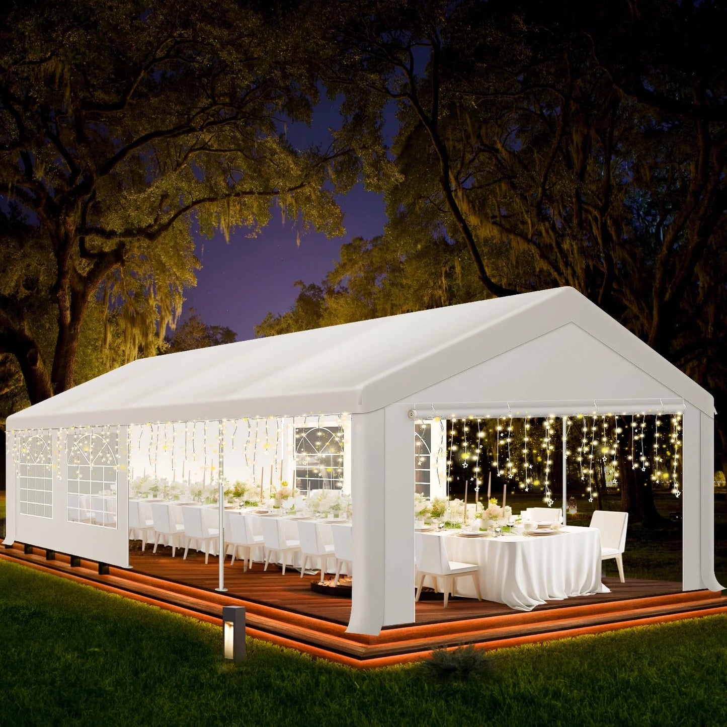 Create unforgettable outdoor events with the COBIZICN 10x30 canopy tent that stands up to wind, rain, and crowds while keeping setup quick and simple.