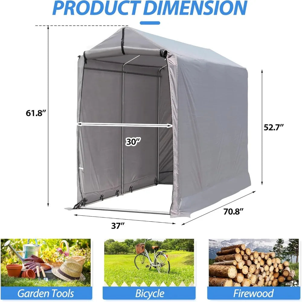 Protect your outdoor gear with a sturdy, portable storage shelter that accommodates bikes, lawnmowers, garden tools, and seasonal equipment, while staying easy to move and set up anywhere you need it.
