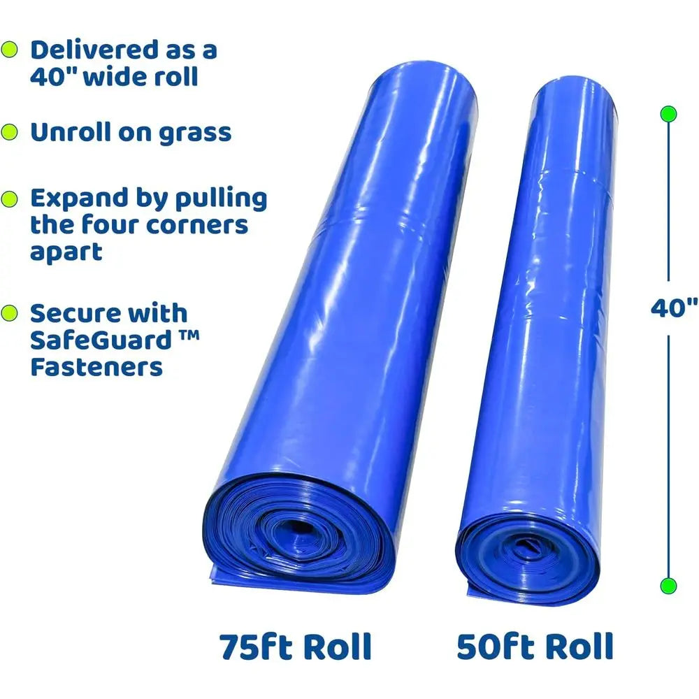 OLOEY The Original Giant Backyard Water Slide 75 Ft Family Slip And Slide Blue