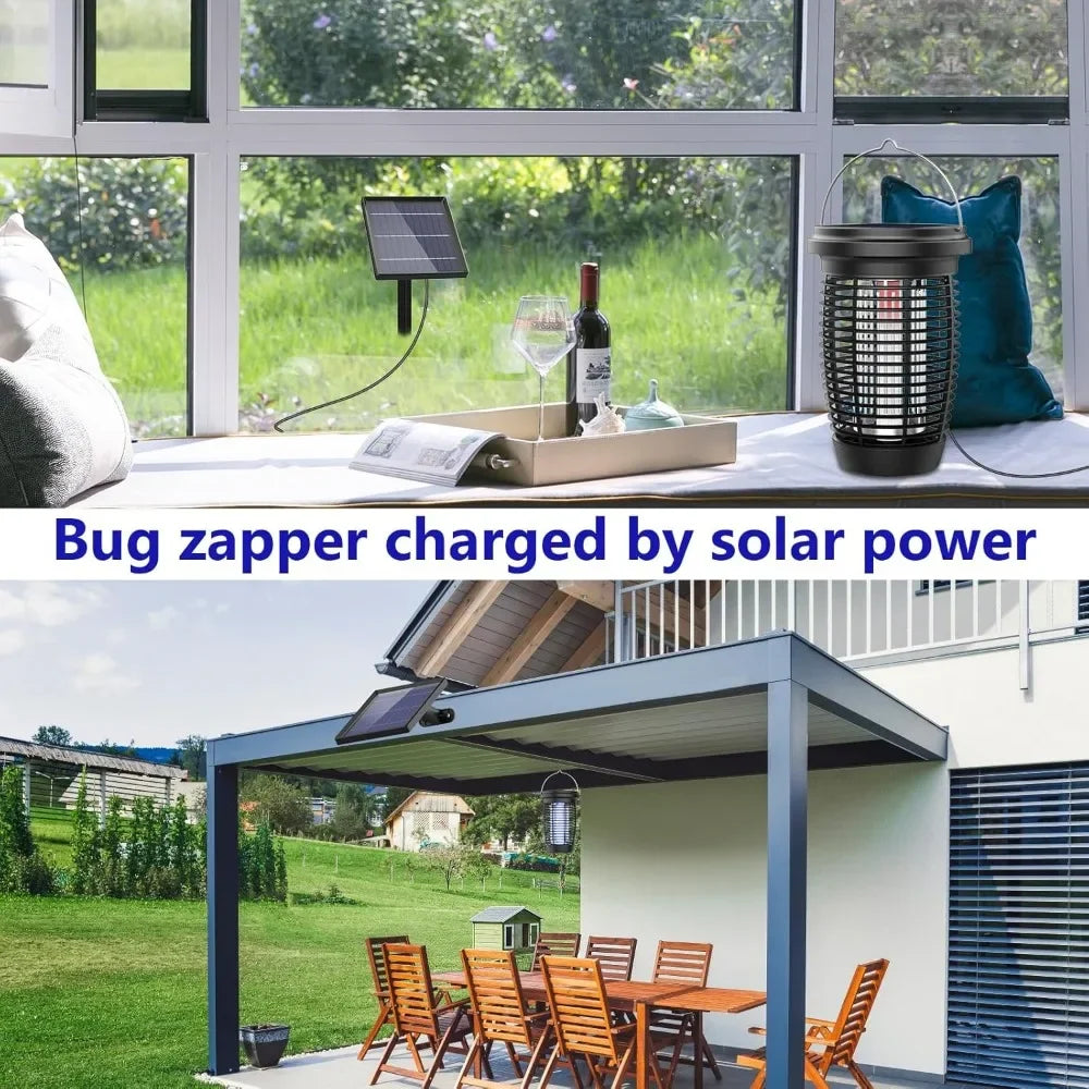 AISITIN Solar Bug Zapper Two In One Mosquito Killer Lamp 4500V Indoor Outdoor