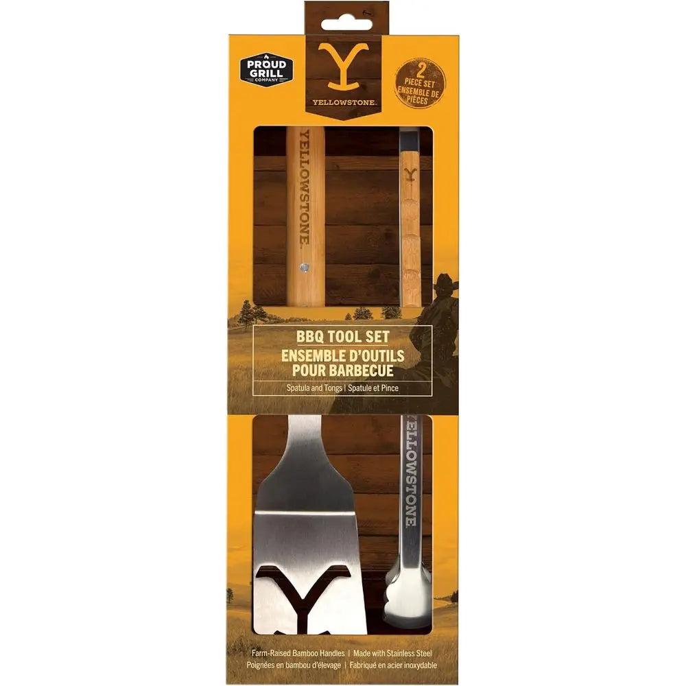 XMSJ 2 Piece BBQ Grill Set With Spatula And Tongs For Grilling
