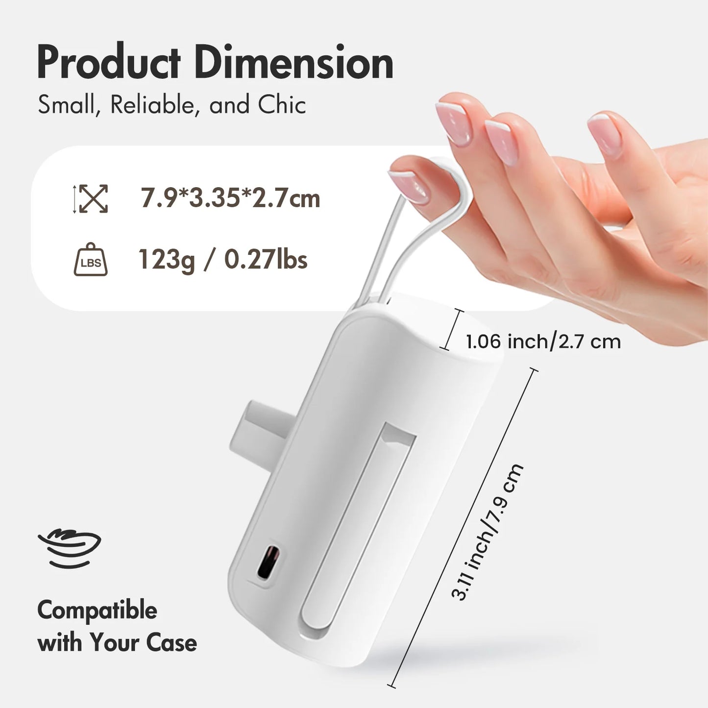 Mini 4500mAh Fast Charging Power Bank Type C 10W for Huawei Samsung iPhone